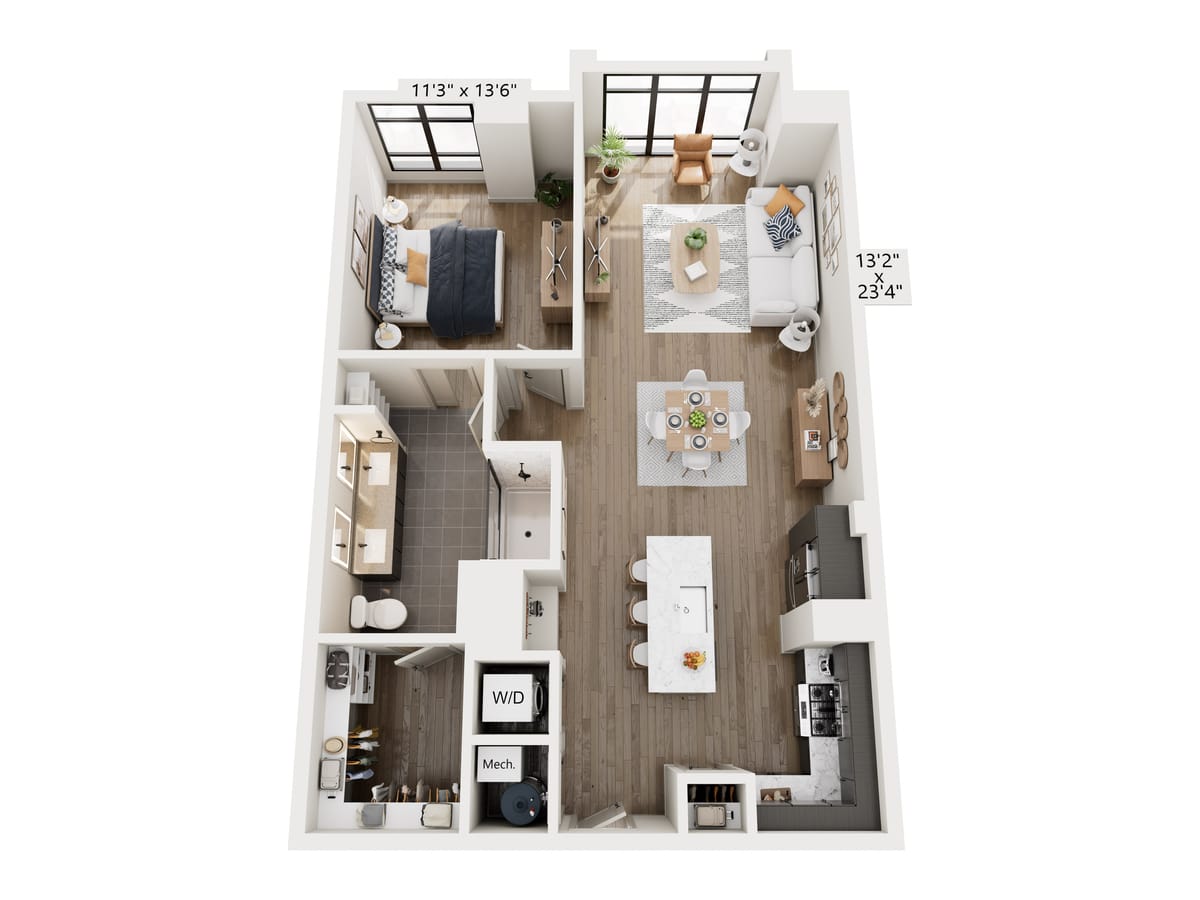 Campbell 3D floorplan image